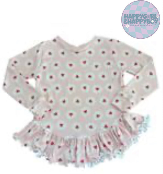 7Y Jasmine Top with lettuce hem