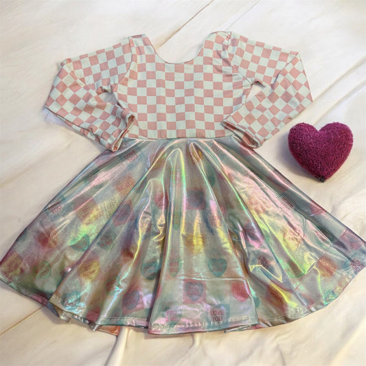 4T Holographic Brielle Dress